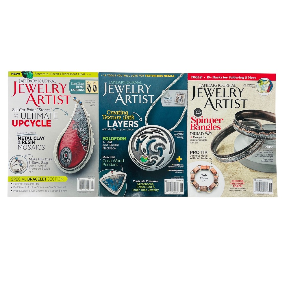 Lapidary Journal Jewelry Artist Magazine Lot of 9 Issues 2012-2018 Metalwork DIY - Picture 2 of 4